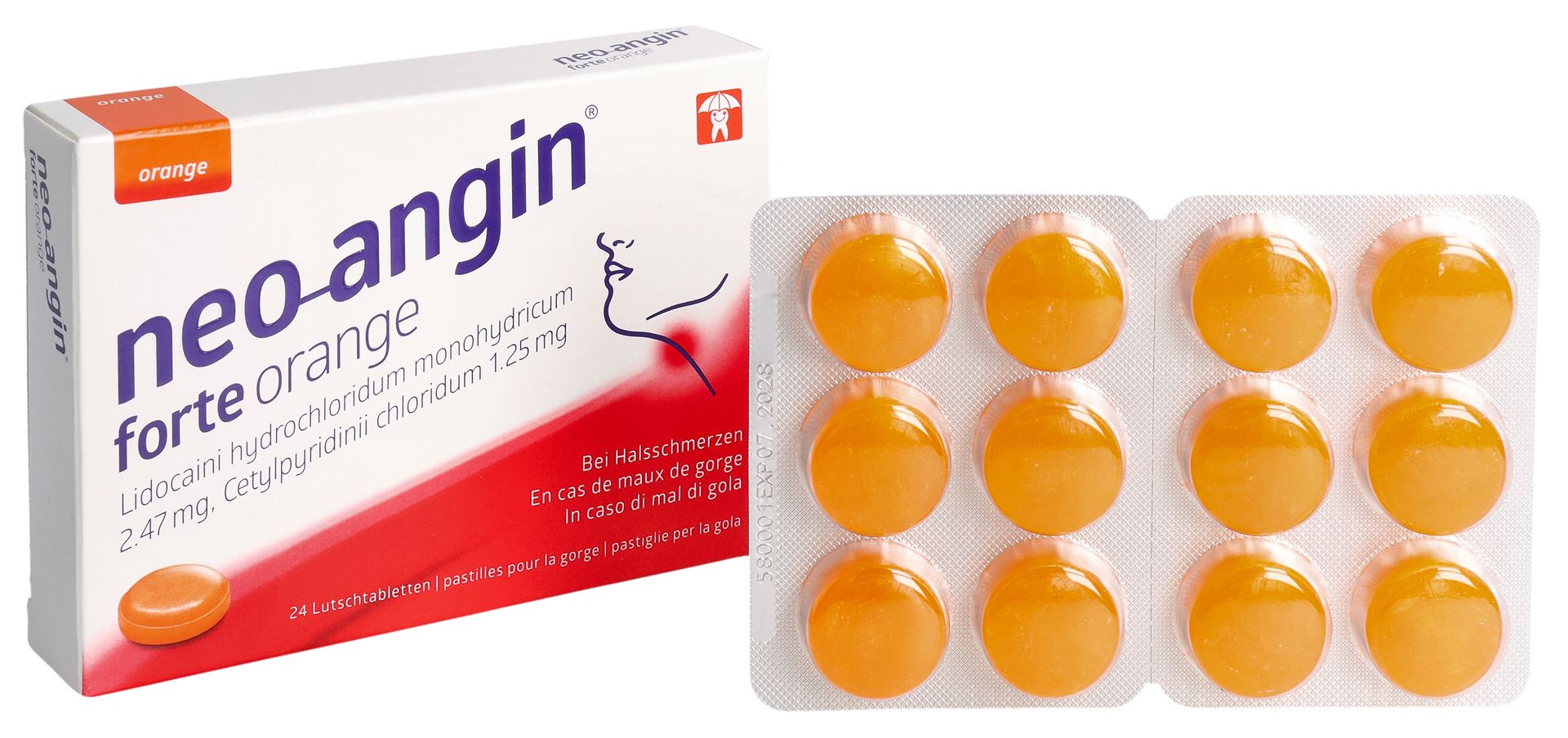 NEO-ANGIN forte Halspastillen orange 24 Stk – Bild 3