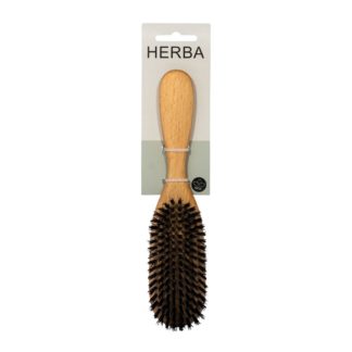 HERBA Haarbürste Wildschweinborsten oval Buche FSC