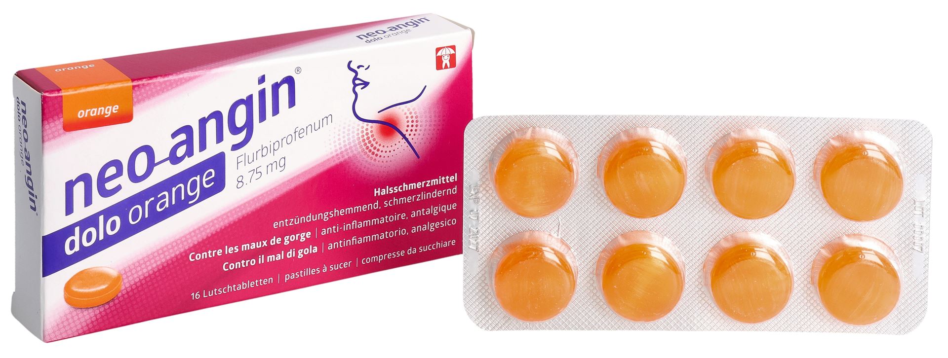 NEO-ANGIN dolo Lutschtabl 8.75 mg Orange 16 Stk – Bild 3