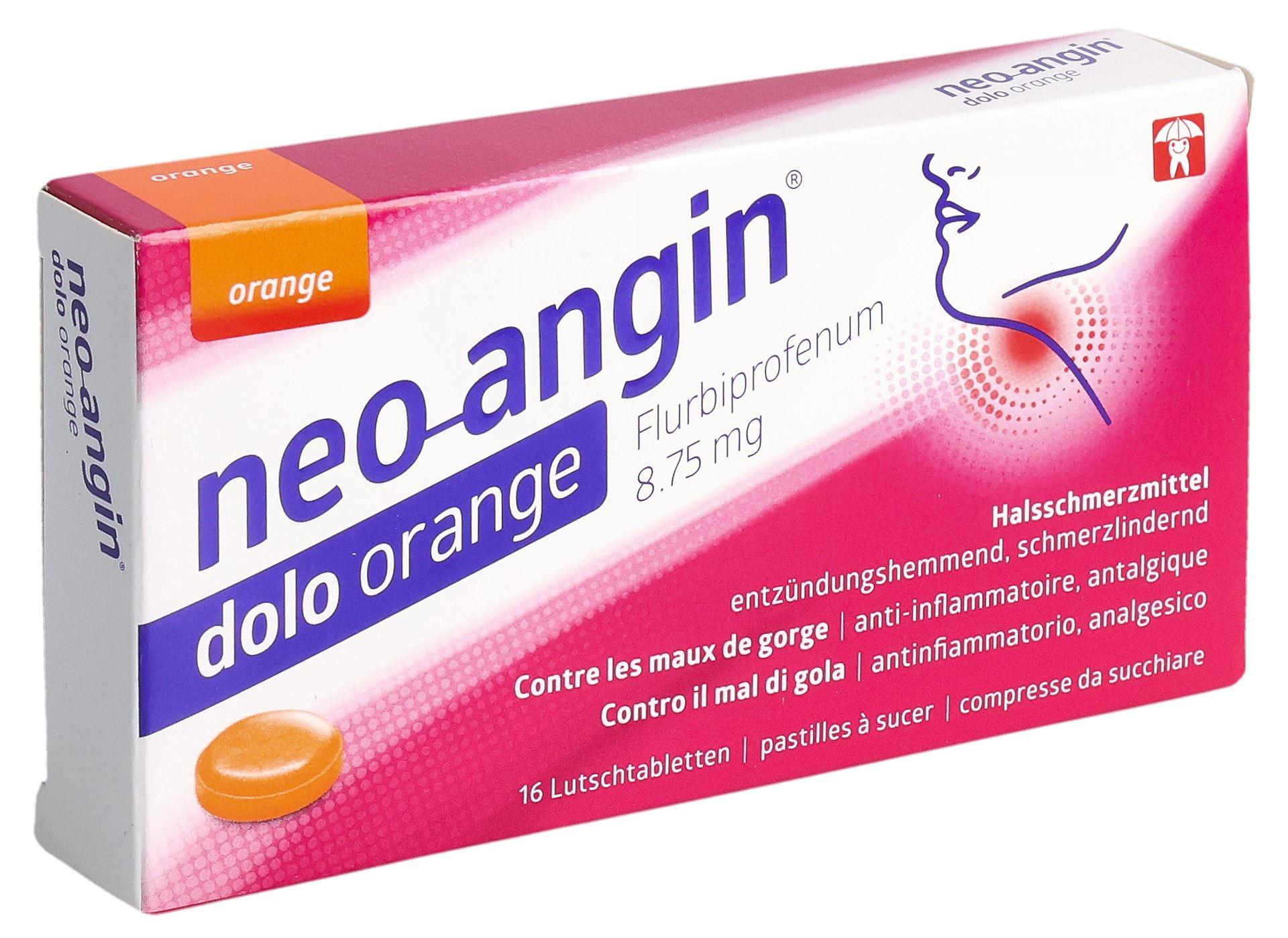 NEO-ANGIN dolo Lutschtabl 8.75 mg Orange 16 Stk – Bild 2