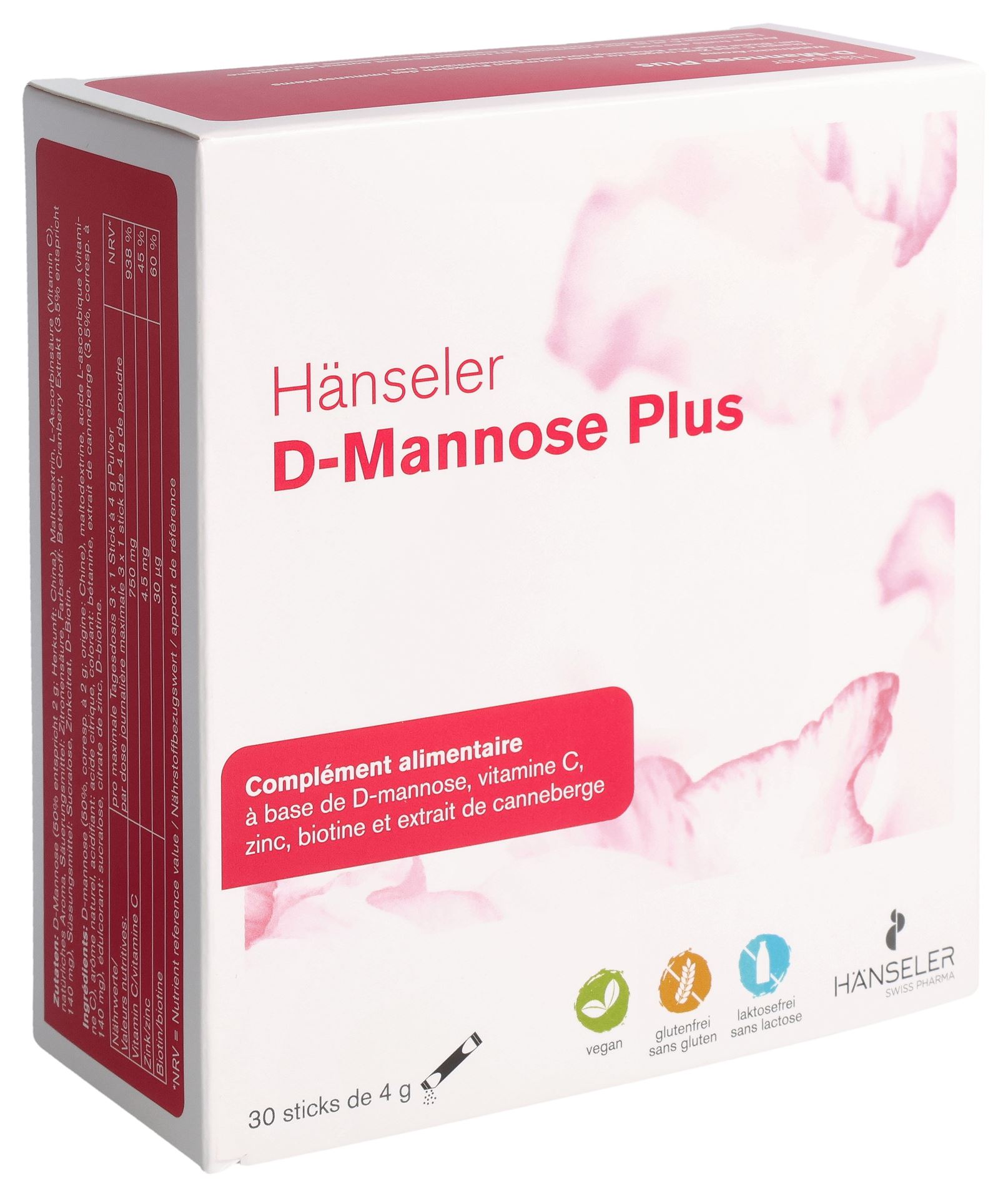 HÄNSELER D-Mannose Plus 30 Stick 4 g – Bild 4