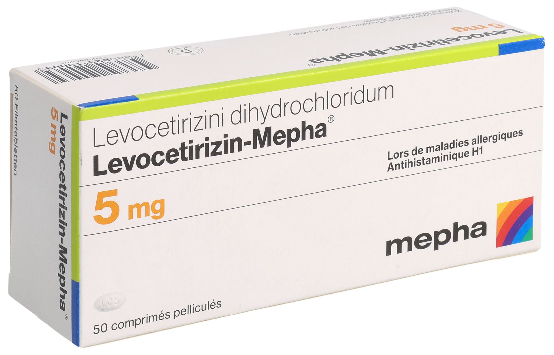 LEVOCETIRIZIN Mepha Lactab 5 mg 50 Stk – Bild 4