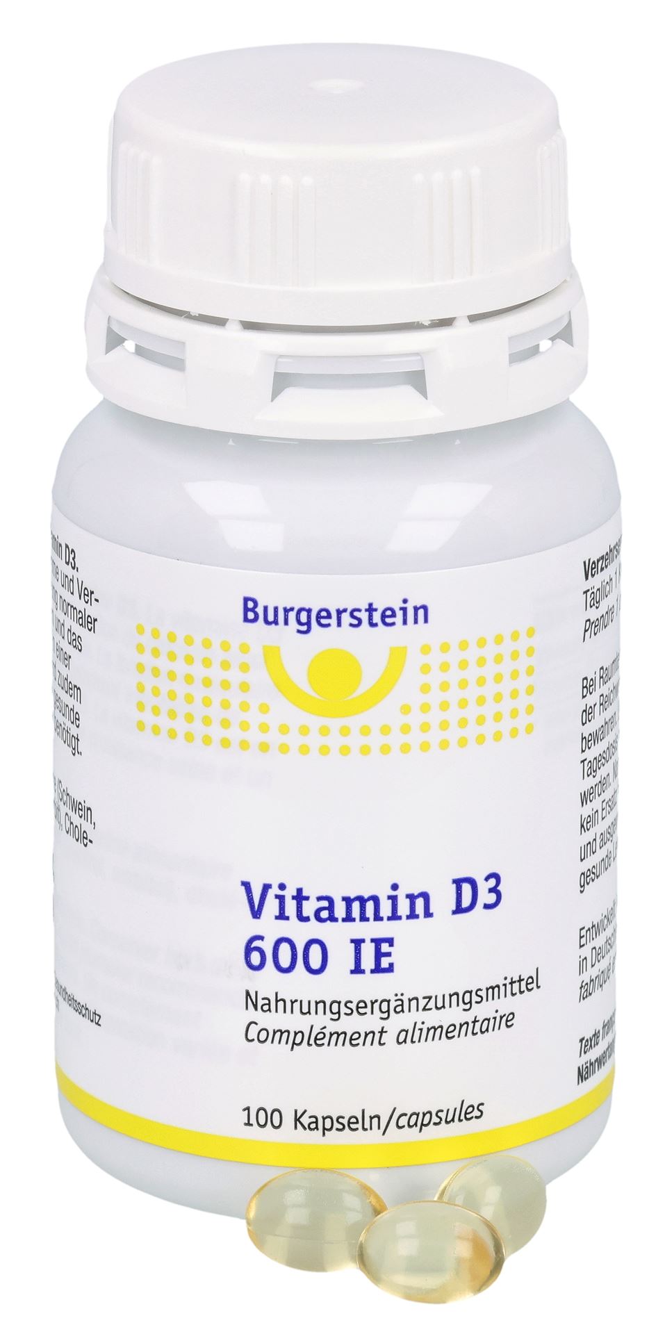 BURGERSTEIN Vitamin D3 Kaps 600 IE 100 Stk – Bild 3
