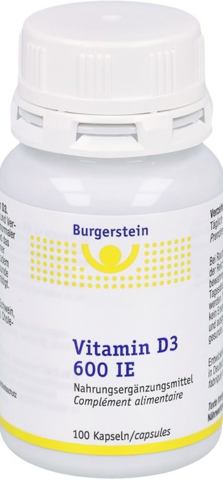 BURGERSTEIN Vitamin D3 Kaps 600 IE 100 Stk