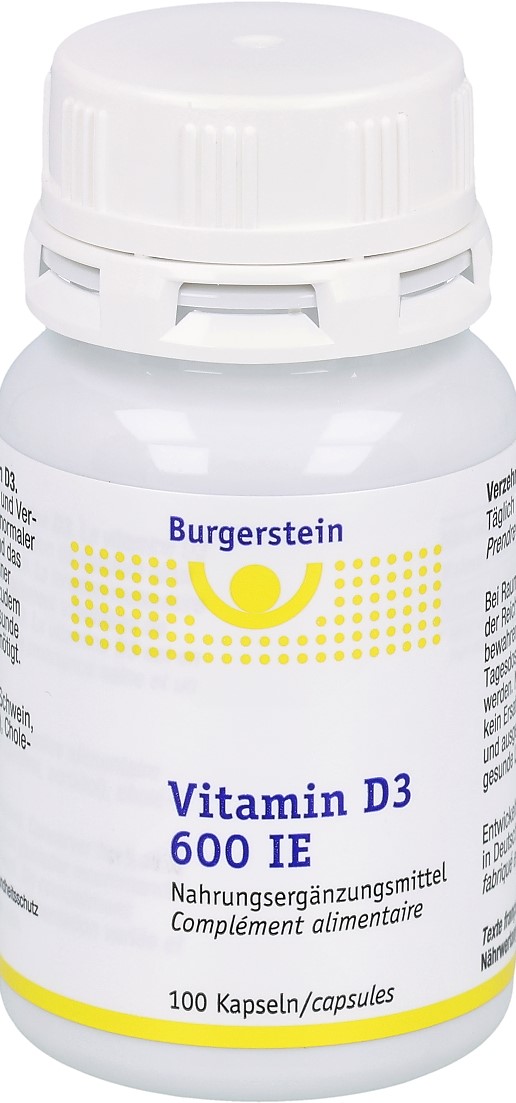 BURGERSTEIN Vitamin D3 Kaps 600 IE 100 Stk