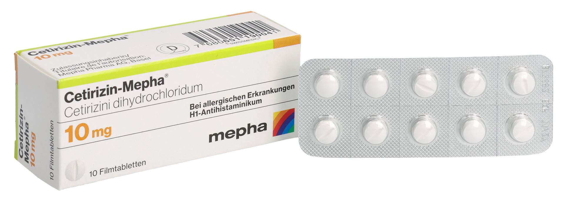 CETIRIZIN Mepha Lactab 10 mg 10 Stk – Bild 5