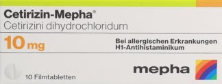 CETIRIZIN Mepha Lactab 10 mg 10 Stk