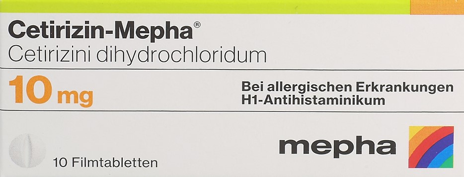 CETIRIZIN Mepha Lactab 10 mg 10 Stk