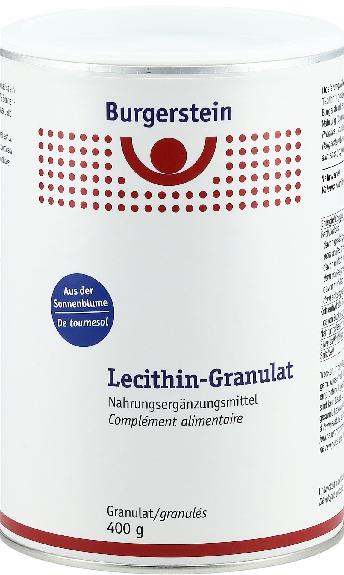 BURGERSTEIN Lecithin Granulat Ds 400 g