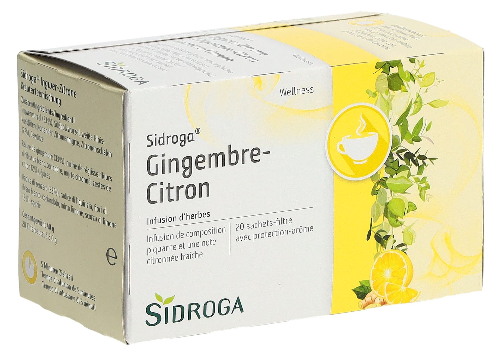 SIDROGA Ingwer-Zitrone Btl 20 Stk – Bild 4