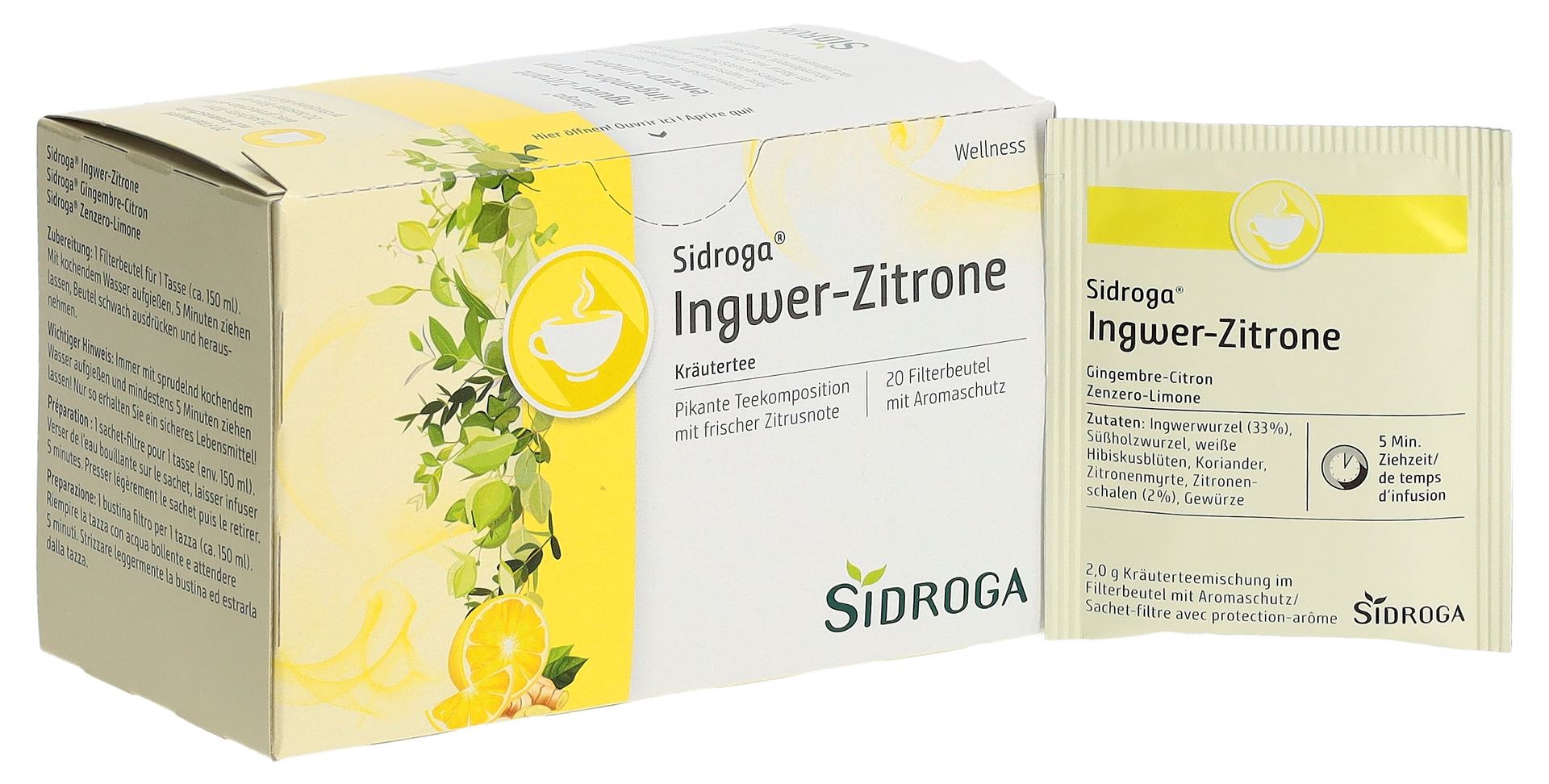 SIDROGA Ingwer-Zitrone Btl 20 Stk – Bild 5