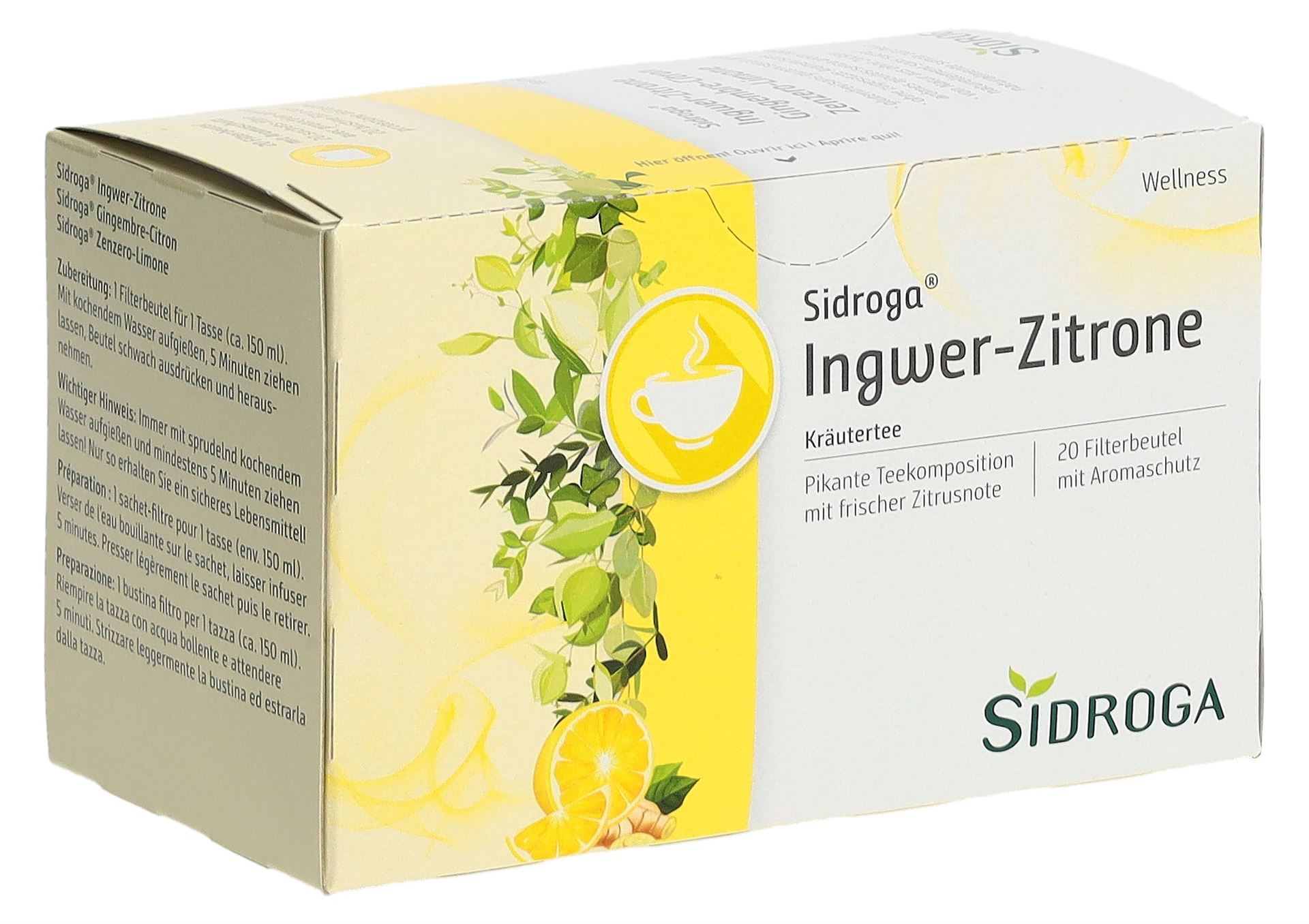 SIDROGA Ingwer-Zitrone Btl 20 Stk – Bild 3