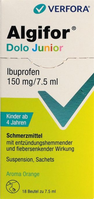 ALGIFOR Dolo Junior 150 mg/7.5ml 18 Btl 7.5 ml