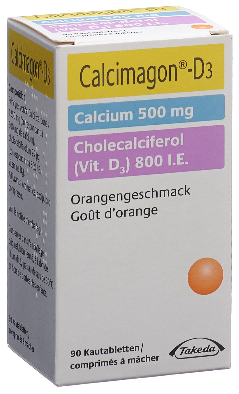 CALCIMAGON D3 Kautabl 500/800 Orange 90 Stk – Bild 2
