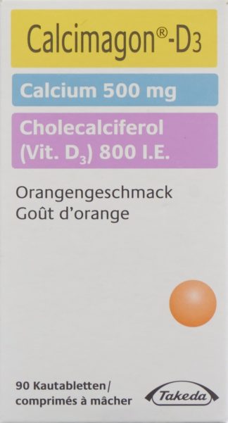 CALCIMAGON D3 Kautabl 500/800 Orange 90 Stk