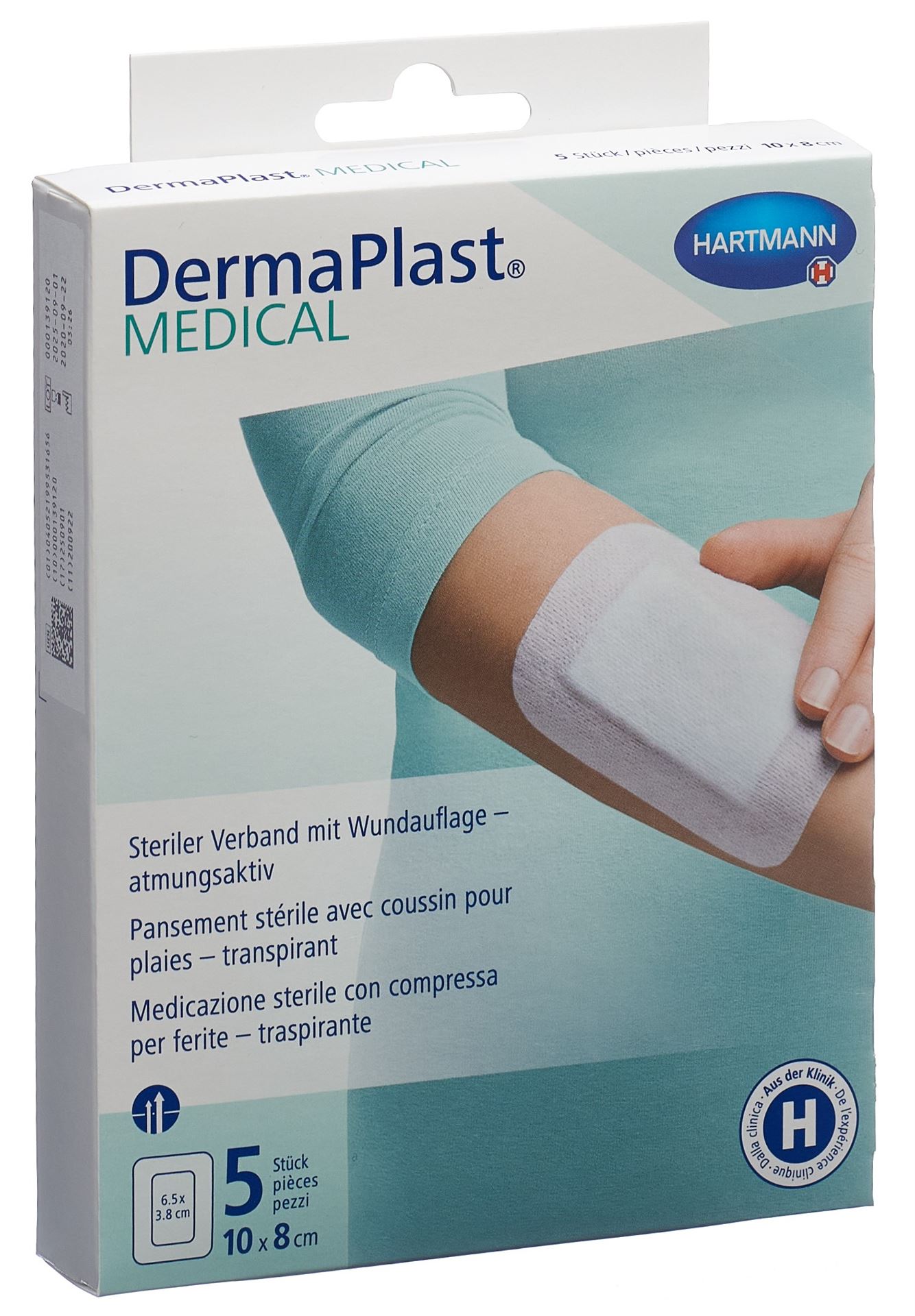 DERMAPLAST Medical Vliesverband 10x8cm 5 Stk – Bild 2